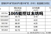 以太坊一年能挖多少 1065能挖以太坊吗 以太坊一年能挖多少 1065能挖以太坊吗