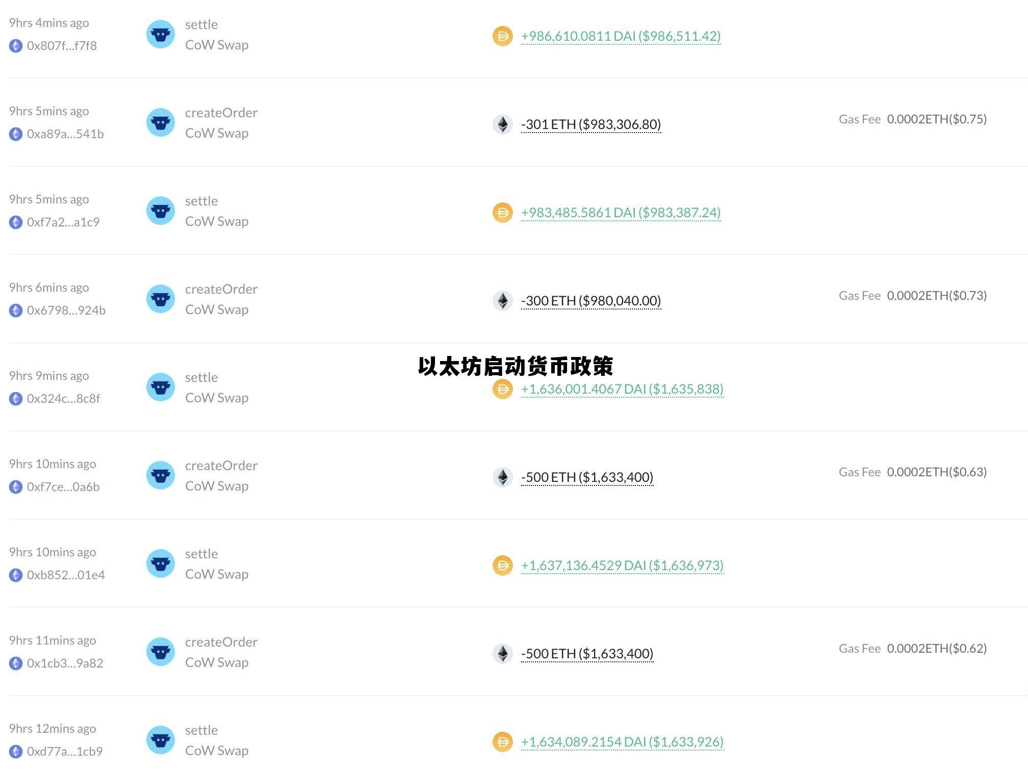 以太坊发展 以太坊启动货币政策