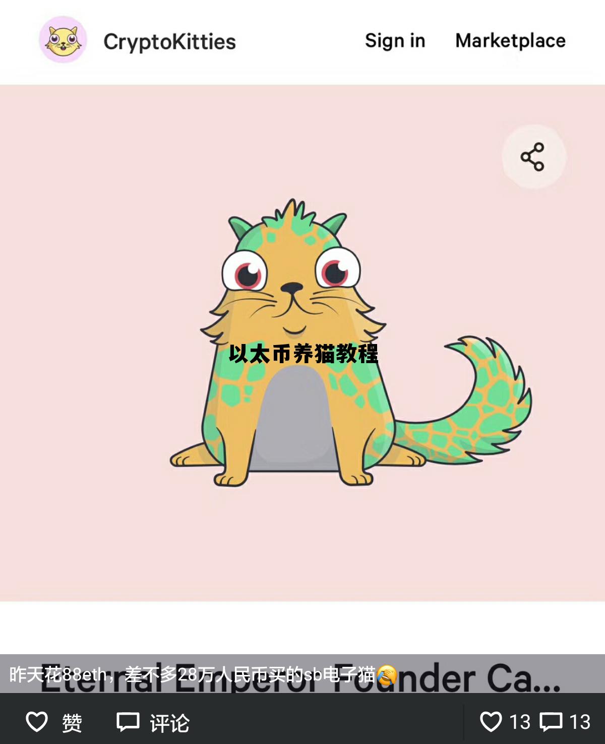 以太币能干嘛 以太币养猫教程